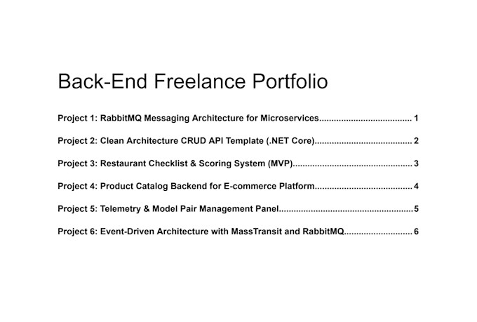 develop dotnet core backend api for microservices
